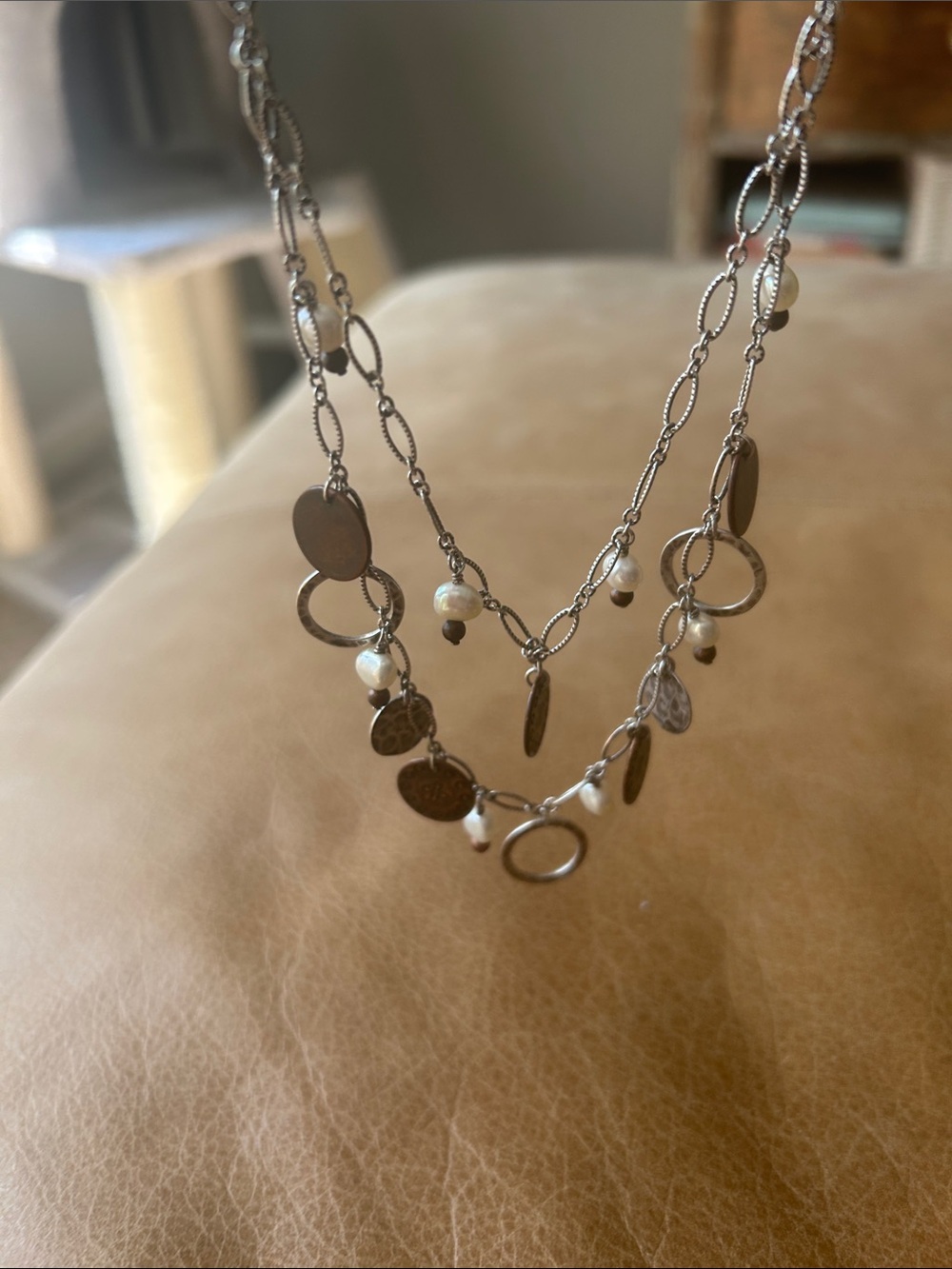 Silpada muti strand mixed metal necklace